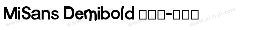 MiSans Demibold 半粗体字体转换